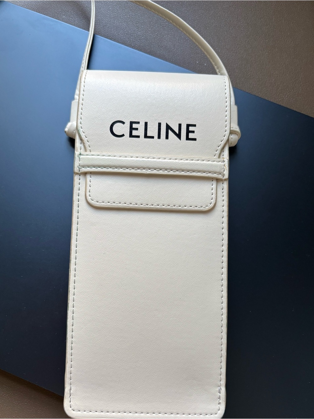 Celine  Leather Phone / Sunglasses Pouch with CELINE Logo